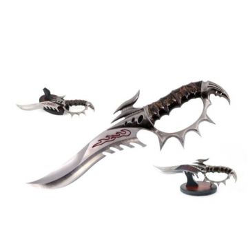 Snake Eye Fantasy Dagger With Display Stand 15.5" Overall